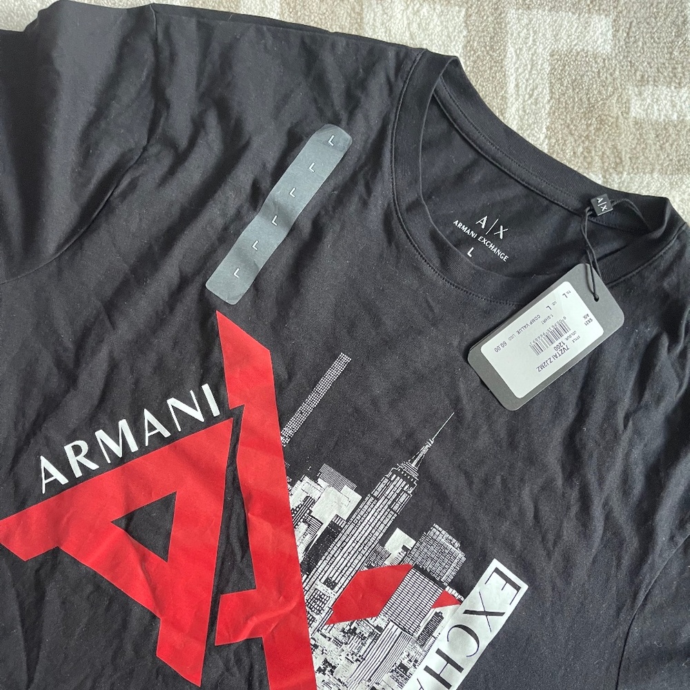 Armani Exchange Tee, new size L, 100% cotton, Regular Fit Logo